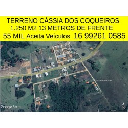 Terreno a venda sp cassia dos coqueiros 1.250m2 55 mil